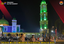 Polsek Melak Amankan Peringatan Maulid Nabi Muhammad SAW 1446 H di Masjid Islamic Center